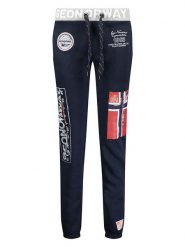 Geographical Norway Spodnie dresowe "Moliere" w kolorze granatowym rozmiar: M. Niebieskie spodnie dresowe Geographical Norway, m, z aplikacjami, z dresówki. Za 105.38 zł.