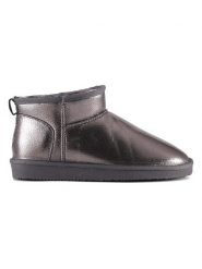 ISLAND BOOT Botki zimowe "Miley" w kolorze ciemnoszarym rozmiar: 36. Czarne botki Island Boot, na zimę, bez wzorów, z materiału, bez obcasa, bez zapięcia. Za 110.29 zł.