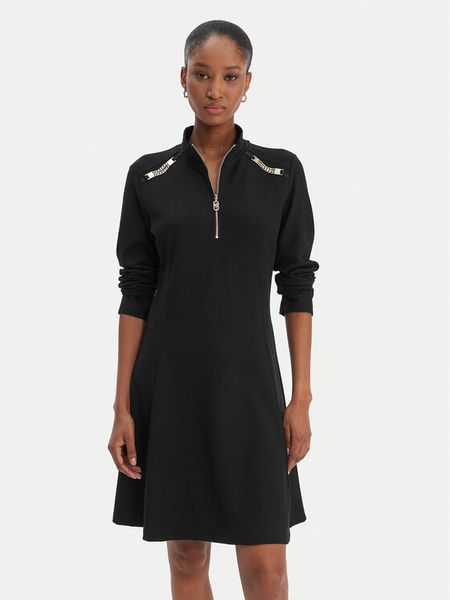 Liu Jo Sport Sukienka codzienna TA6019 JS182 Czarny Regular Fit. Czarne sukienki Liu Jo Sport, na co dzień, xs, bez wzorów, z wiskozy, sportowe, bez kołnierzyka, bez ramiączek, proste. Za 689.99 zł.