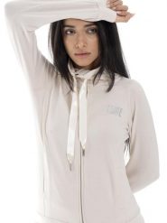Bluza miękki z bawełna z zamek błyskawiczny na co dzień. Brązowe bluzy LEONE 1947 APPAREL, m, bez wzorów, z bawełny, bez kaptura. Za 383.11 zł.