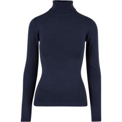 Dzianinowa Bluza Z Golfem Dla Kobiet. Niebieskie bluzy Urban Classics, xl, bez wzorów, z dzianiny, bez kaptura. Za 131.99 zł.