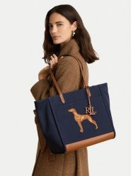 LAUREN RALPH LAUREN Torebka 431P18735002 Granatowy. Niebieskie shopper Lauren Ralph Lauren, bez wzorów, z materiału, bez dodatków. Za 1,499.00 zł.