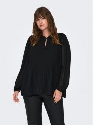 ONLY Carmakoma Bluzka Piona 15302015 Czarny Regular Fit. Czarne bluzki Only Carmakoma, bez wzorów, z syntetyku, bez kołnierzyka, bez ramiączek. Za 159.99 zł.