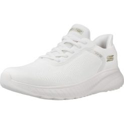 Buty SKECHERS BOBS SQUAD CHAOS Biały. Białe obuwie sportowe Skechers, z materiału, bez zapięcia, trekkingowe, Skechers Sport. Za 316.99 zł.