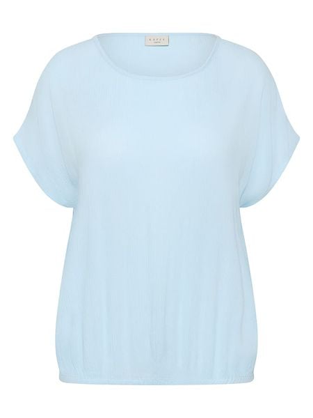 KAFFE curve Bluzka w kolorze błękitnym rozmiar: 50. Niebieskie bluzki KAFFE curve, s, bez wzorów, z wiskozy, klasyczne, bez kołnierzyka, bez ramiączek. Za 43.99 zł.