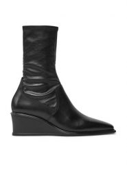 Vagabond Shoemakers Botki Aino 5829-202-20 Czarny. Czarne botki Vagabond Shoemakers, bez wzorów, ze skóry, bez obcasa, na koturnie, bez zapięcia. Za 769.99 zł.