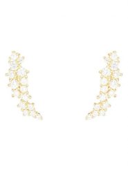 OR ÉCLAT Złote kolczyki-wkrętki "Fleurs scintillantes" z cyrkoniami rozmiar: onesize. Żółte kolczyki OR ÉCLAT, z cyrkonią, złote. Za 434.99 zł.