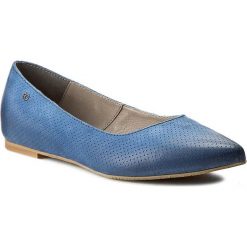 Baleriny EDEO - 3034-764 Matryca Koan Niebieski. Niebieskie baleriny Edeo, bez wzorów, z nubiku, bez obcasa. W wyprzedaży za 149.00 zł.