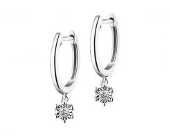 Kolczyki z białego złota z brylantami - 0,05 ct - próba 375. Białe kolczyki Apart, z brylantem, złote. Za 1,759.00 zł.