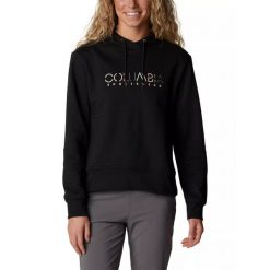 Bluza turystyczna damska Columbia Lodge Hoodie z kapturem. Czarne bluzy Columbia, m, bez wzorów, z kapturem. W wyprzedaży za 299.00 zł.