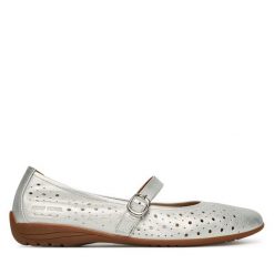 Baleriny Josef Seibel. Szare baleriny Josef Seibel, bez wzorów, bez obcasa. Za 389.99 zł.