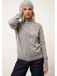 Just Cashmere Kaszmirowy golf w kolorze szarym rozmiar: XL. Szare golfy Just Cashmere, xl, bez wzorów, z kaszmiru, bez ramiączek. Za 356.12 zł.