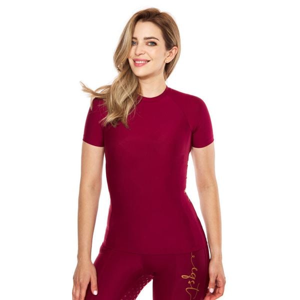 Koszulka do jazdy konnej damska Eqst Elite letnia. Brązowe bluzki EQST, xs, bez wzorów, sportowe, bez kołnierzyka, bez ramiączek. Za 63.00 zł.