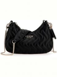 Guess Torebka w kolorze czarnym - 27 x 17 x 5 cm rozmiar: onesize. Czarne torby na ramię Guess, z aplikacjami, z materiału, na ramię, z tłoczeniem, bez dodatków. Za 352.21 zł.