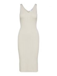 SELECTED FEMME Sukienka w kolorze kremowym rozmiar: XL. Brązowe sukienki Selected Femme, na imprezę, s, bez wzorów, z wiskozy, klasyczne, bez kołnierzyka, bez ramiączek, maxi. Za 79.21 zł.