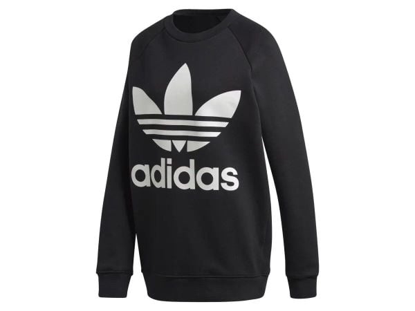 Bluza damska ADIDAS OVERSIZED SWEAT 34. Czarne bluzy sportowe Adidas, uniwersalny, bez wzorów, z bawełny, bez kaptura. Za 329.00 zł.