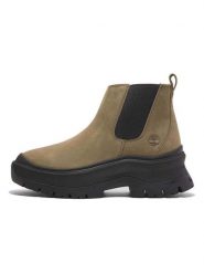 Timberland Skórzane sztyblety "Roxie Lane" w kolorze khaki rozmiar: 39,5. Brązowe obuwie sportowe Timberland, bez zapięcia. Za 443.29 zł.