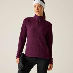 Bluza damska z suwakiem 1/4 Glamourize III Dare 2b. Fioletowe bluzy Dare 2b, na zimę, bez wzorów, z dzianiny, bez kaptura. Za 119.99 zł.