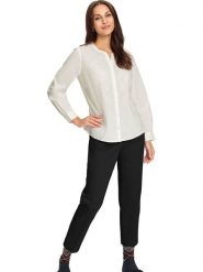 WITT WEIDEN Bluzka w kolorze białym rozmiar: 50. Białe bluzki WITT WEIDEN, bez wzorów, z bawełny, bez kołnierzyka, bez ramiączek. Za 65.38 zł.