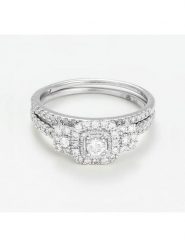 DIAMANTA Złoty pierścionek z diamentami rozmiar: 54. Szare pierścionki DIAMANTA, z diamentem, złote. Za 3,914.99 zł.