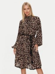 Replay Sukienka codzienna W9113 .000.74994 Brązowy Loose Fit. Brązowe sukienki Replay, na co dzień, s, bez wzorów, z wiskozy, bez kołnierzyka, bez ramiączek, proste. Za 799.99 zł.