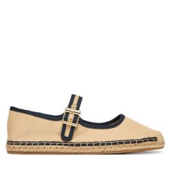Espadryle Tommy Hilfiger. Brązowe espadryle TOMMY HILFIGER, bez wzorów, bez obcasa, bez zapięcia. Za 329.99 zł.