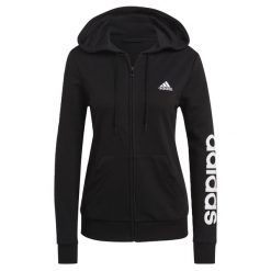 Damska bluza zapinana na zamek z kapturem adidas Essentials Logo. Białe bluzy Adidas, xs, bez wzorów, z bawełny, z kapturem. Za 190.99 zł.