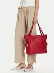 Beverly Hills Polo Club Torebka CEO-BHPC-C-005-08 Bordowy. Czerwone shopper Beverly Hills Polo Club, bez wzorów, z materiału, bez dodatków. Za 249.99 zł.