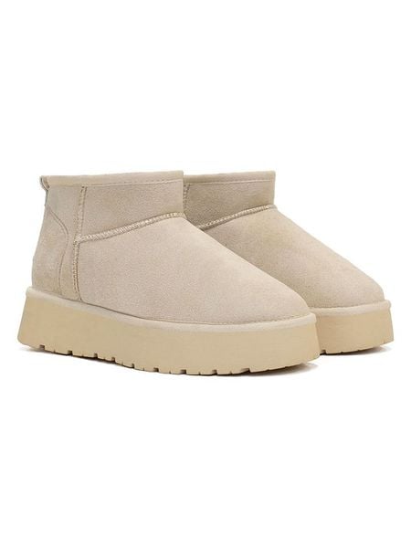 Blackfield Botki zimowe "Milli" w kolorze beżowym rozmiar: 37. Brązowe botki Blackfield, na zimę, bez wzorów, bez obcasa, na platformie, bez zapięcia. Za 149.95 zł.