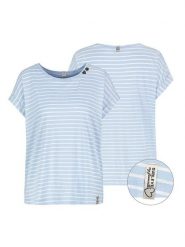 Sublevel Koszulka w kolorze błękitno-białym rozmiar: M. Białe bluzki Sublevel, m, bez wzorów, z bawełny, bez kołnierzyka, bez ramiączek. Za 79.59 zł.