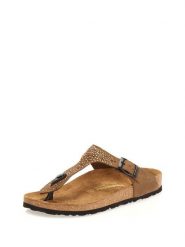 Comfortfusse Skórzane japonki w kolorze jasnobrązowym rozmiar: 37. Brązowe klapki Comfortfüße, bez wzorów, z otwartym noskiem, bez obcasa. Za 252.99 zł.