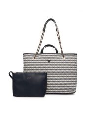 Guess Torebka Giully II HWAG96 73290 Granatowy. Niebieskie shopper Guess, z aplikacjami, z materiału, bez dodatków. Za 780.99 zł.
