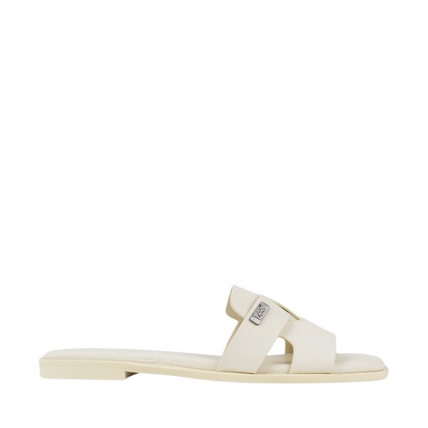 Klapki damskie Lee Estill Slider Low 50251024 33F. Białe klapki Lee, bez wzorów, z gumy, bez obcasa. Za 120.99 zł.