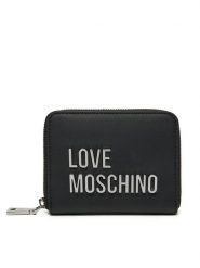 LOVE MOSCHINO Duży Portfel Damski JC5613PP1MKD000B Czarny. Czarne portfele Love Moschino, bez wzorów, ze skóry. Za 219.99 zł.