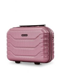 Kuferek podróżny Wings CRAKE kosmetyczka 14" ROSE GOLD. Czerwone kufry i kosmetyczki Wings, bez wzorów, z materiału, bez dodatków. Za 139.90 zł.