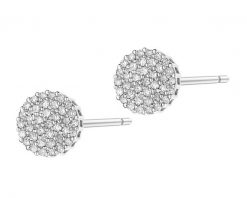 Kolczyki z białego złota z diamentami - 0,20 ct - próba 585. Białe kolczyki Apart, z diamentem, złote. Za 2,959.00 zł.