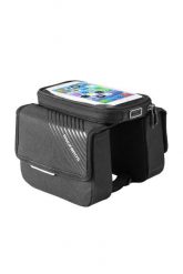 Torba rowerowa Combocase. Czarne torby na ramię ROCKBROS, bez wzorów, z materiału, na ramię, bez dodatków. Za 64.99 zł.