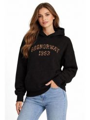 Geographical Norway Bluza "Gaphir" w kolorze czarnym rozmiar: L. Czarne bluzy Geographical Norway, l, bez wzorów, z bawełny, z kapturem. Za 103.95 zł.