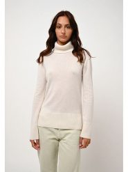 AUTHENTIC CASHMERE Kaszmirowy golf "Fornet" w kolorze kremowym rozmiar: XXL. Brązowe golfy AUTHENTIC CASHMERE, xxl, bez wzorów, z kaszmiru, bez ramiączek. Za 372.47 zł.