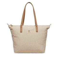 Torebka Tommy Hilfiger. Brązowe shopper TOMMY HILFIGER, bez wzorów, bez dodatków. Za 289.99 zł.