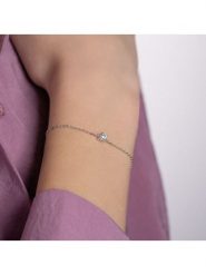 L'atelier précieux Srebrna bransoletka z cyrkonią rozmiar: onesize. Szare bransoletki l'Atelier precieux, z cyrkonią, srebrne. Za 100.99 zł.