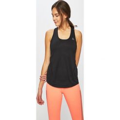 Reebok - Top. Czarne topy Reebok, l, bez wzorów, z dzianiny, bez kołnierzyka, bez ramiączek. Za 79.90 zł.