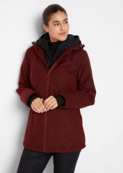 Nieprzemakalna kurtka funkcjonalna 2 w 1. Czarne kurtki sportowe bonprix, s, bez wzorów, bez kaptura. Za 299.99 zł.