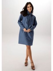 Aniston Sukienka w kolorze niebieskim rozmiar: 42. Niebieskie sukienki Aniston, na co dzień, bez wzorów, z bawełny, bez kołnierzyka, bez ramiączek, midi, proste. Za 217.99 zł.