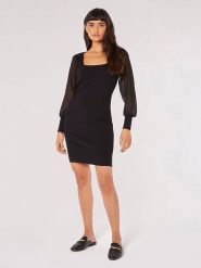 Apricot Sukienka w kolorze czarnym rozmiar: XL. Czarne sukienki Apricot, xl, bez wzorów, bez kołnierzyka, bez ramiączek, mini. Za 114.71 zł.