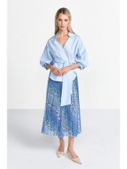 Rich & Royal Spódnica w kolorze niebieskim rozmiar: S. Niebieskie spódnice Rich & Royal, na co dzień, s, bez wzorów, midi, proste. Za 232.78 zł.