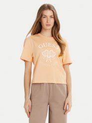 Guess T-Shirt V5GI04 I3Z14 Biały Regular Fit. Białe t-shirty Guess, xl, z aplikacjami, z bawełny, bez kołnierzyka, bez ramiączek. Za 99.99 zł.
