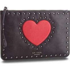 Torebka MY TWIN - Pochette RA8TFD Bic.Nero/Papavero 02773. Czarne torby na ramię My Twin, bez wzorów, ze skóry ekologicznej, bez dodatków. W wyprzedaży za 279.00 zł.