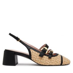 Sandały Coccinelle. Brązowe sandały Coccinelle, bez wzorów, bez obcasa, na słupku, bez zapięcia. Za 839.99 zł.