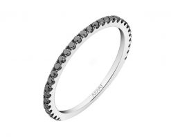 Pierścionek z białego złota z czarnymi brylantami - 0,24 ct - próba 375. Białe pierścionki Apart, z brylantem, złote. Za 1,729.00 zł.